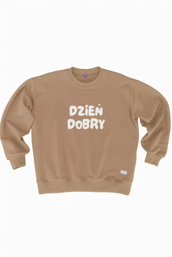 Bluza damska DZIEŃ DOBRY w kolorze kawowym dla podróżniczki podróże wyjazdy