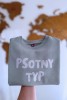 Ubranie dla dziecka z napisem PSOTNY TYP w kolorze miętowym oversize