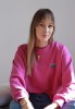 Bluza damska oversize w kolorze magenta z haftem vana dla miłośników podróży vanlife podróż zwiedzanie
