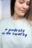 Bluza damska W PODRÓŻY MI DO TWARZY w kolorze miętowym dla podróżniczki podróże wyjazdy