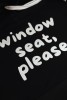 Bluza unisex z kapturem Window seat please w kolorze czarnym dla podróżników podróże wyjazdy