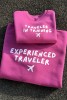 Bluza dziecięca oversize personalizowana z własnym napisem w kolorze magenta biały napis przykładowa