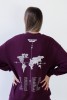 Bluza oversize unisex dla podróżnika zaznaczanie odwiedzonych krajów podróże zwiedzanie świata samodzielnie zaznacz odwiedzone miejsca