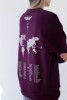 Bluza oversize unisex dla podróżnika zaznaczanie odwiedzonych krajów podróże zwiedzanie świata samodzielnie zaznacz odwiedzone miejsca