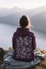 Fioletowa bluza z kapturem Wear Your Journey z nadrukiem mapy polskich szczytów polska produkcja