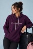 Bluza unisex z kapturem JAK WRÓCĘ TO BĘDĘ w kolorze bakłażanowym dla podróżników podróże wyjazdy