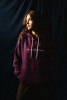 Bluza z kapturem JAK WRÓCĘ TO BĘDĘ w kolorze bakłażanowym oversize