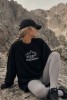 Bluza dla podróżnika z motywem górskim dla miłośników gór podróże podróżniczka bawełna oversize