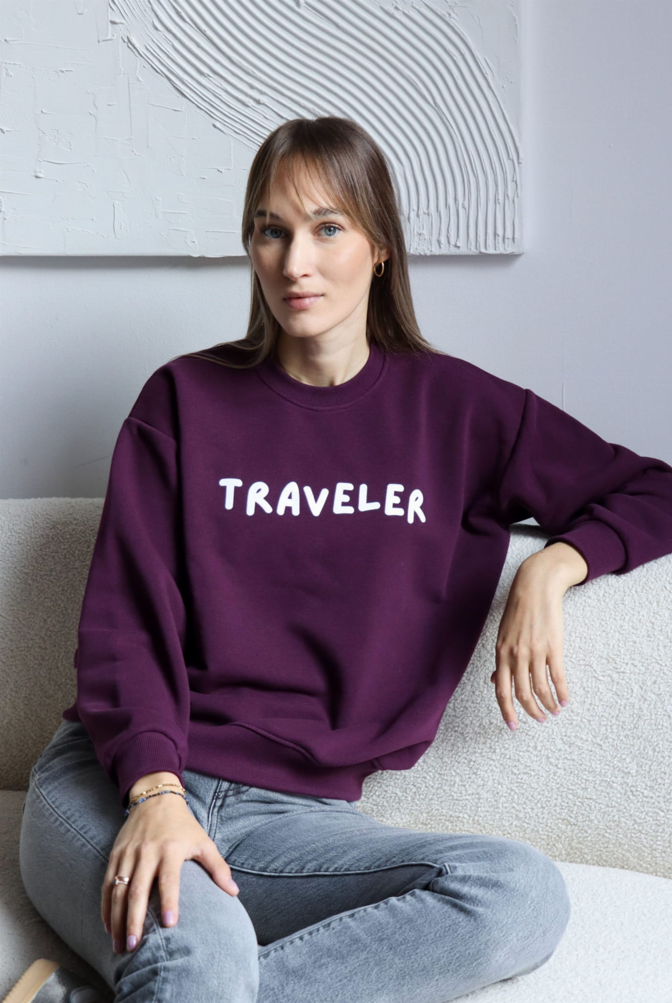 TRAVELER - bluza damska bez kaptura 